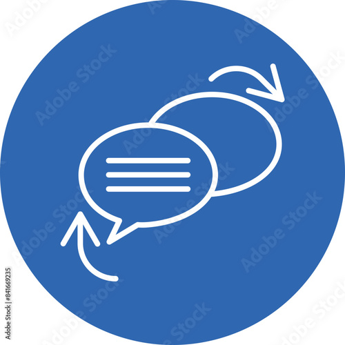 Reply icon line circle icon
