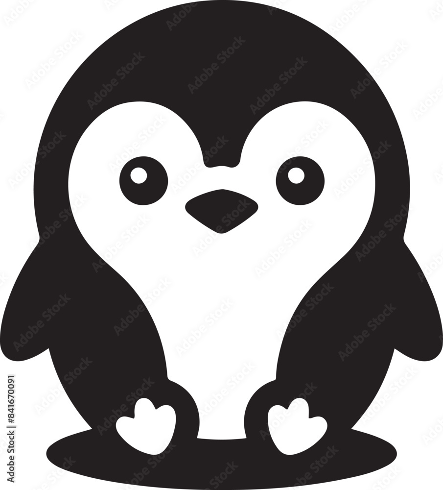 Fototapeta premium penguin art vector silhouette illustration