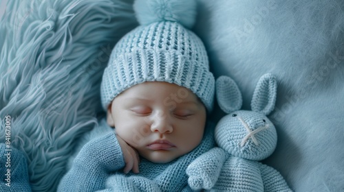 The Sleeping Baby with Toy photo