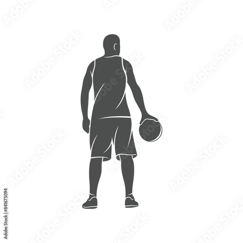 Basketball Player Silhouettes. basketball players isolated vector illustration. Good for sport