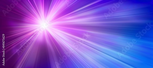 Vibrant magenta light burst  abstract rays on dark background with purple and golden sparkles