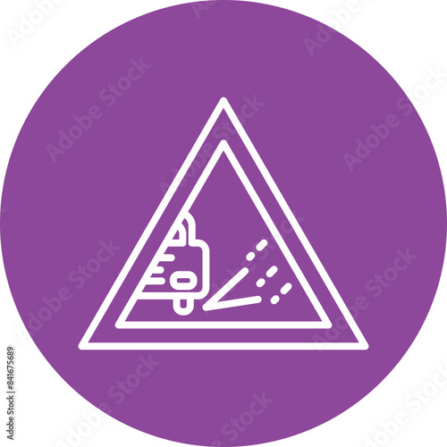 Loose gravel icon line circle icon