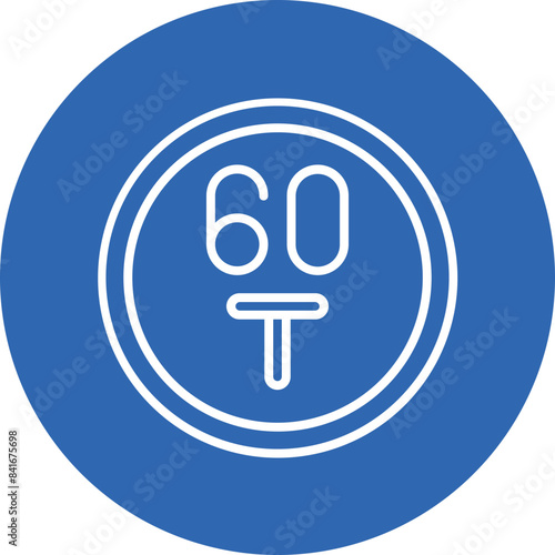 Weight icon line circle icon