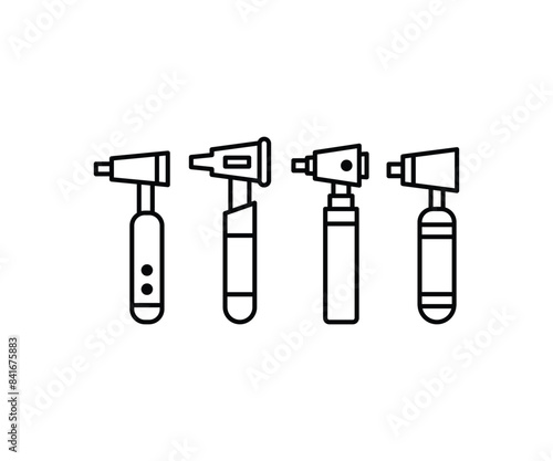 otoscope icon symbol vector design simple line flat illustration collections sets isolated