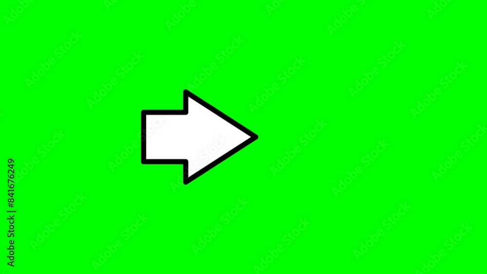 Animation of arrow to the right Motion Graphics on green background.
Animation of arrow to the right Motion Graphics on green background.