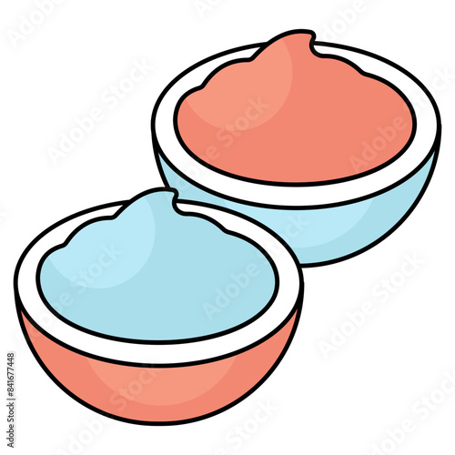 A trendy design icon of sour cream