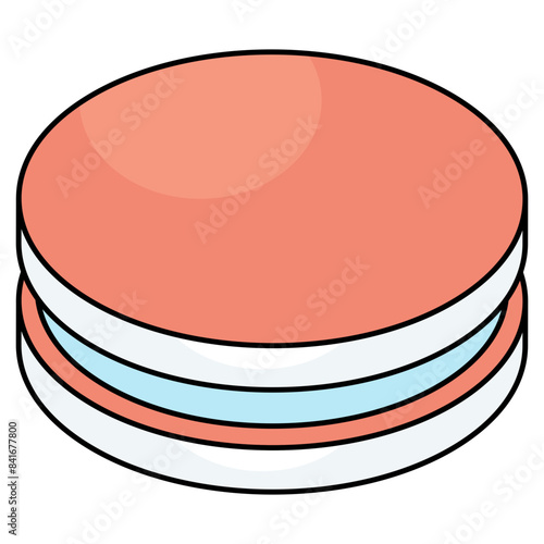 A flat design icon of biscuits 