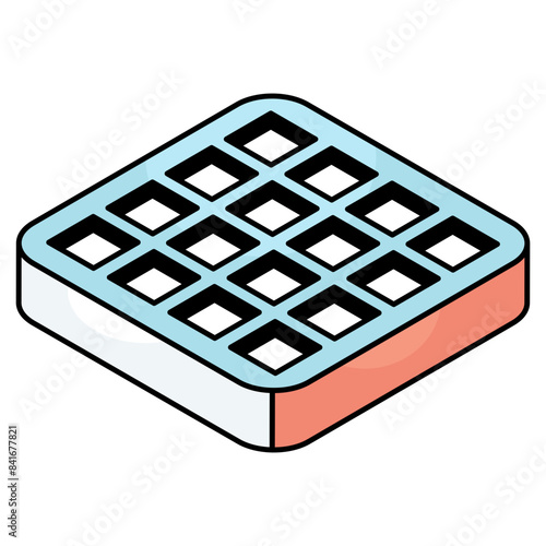A flat design icon of biscuits 