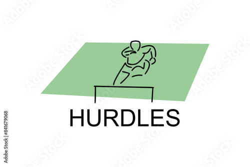 hurdles vector line icon. athletic sports logo, equipment sign. sport pictogram illustration