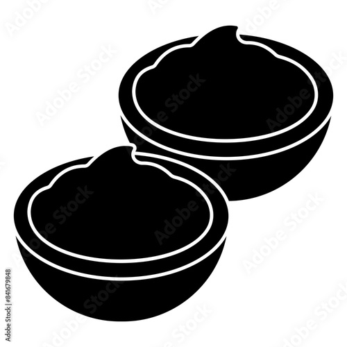 A trendy design icon of sour cream