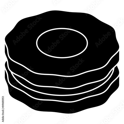 A flat design icon of biscuits 