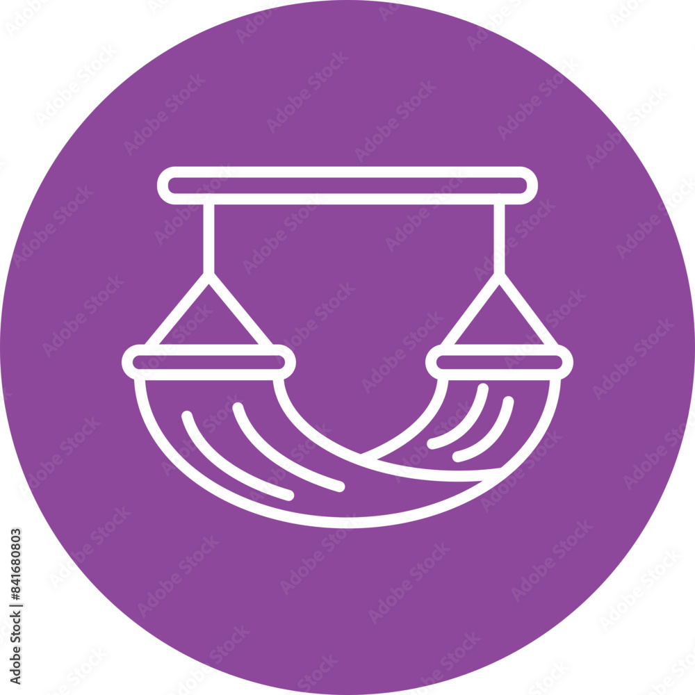 Hammock line circle icon Hammock line circle icon