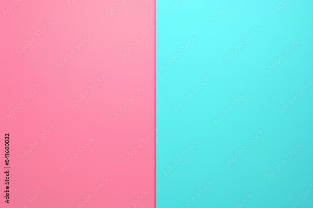 Obraz premium Vibrant pink and blue duotone paper sheets with bold geometric design for trendy backdrops. Versatile and eye-catching for creative projects