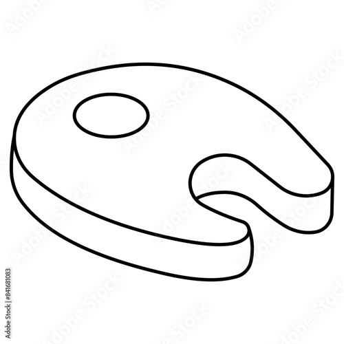 A colored design icon of fish filet