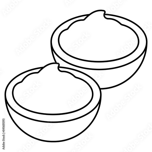 A trendy design icon of sour cream