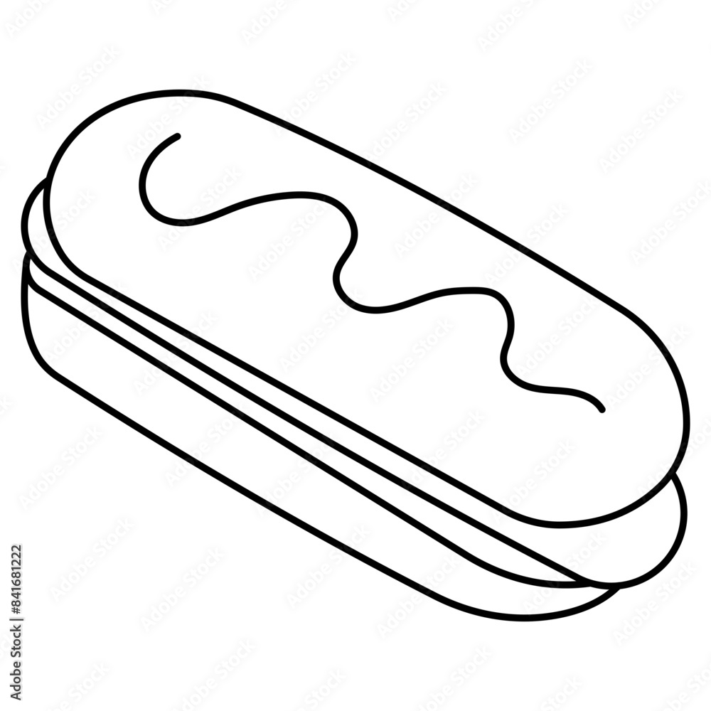 Modern design icon of hotdog burger Modern design icon of hotdog burger