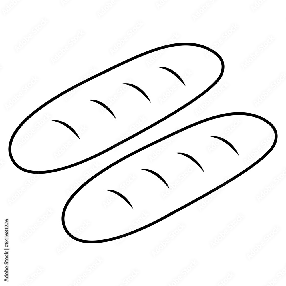 A beautiful design icon of loaf of breads A beautiful design icon of loaf of breads