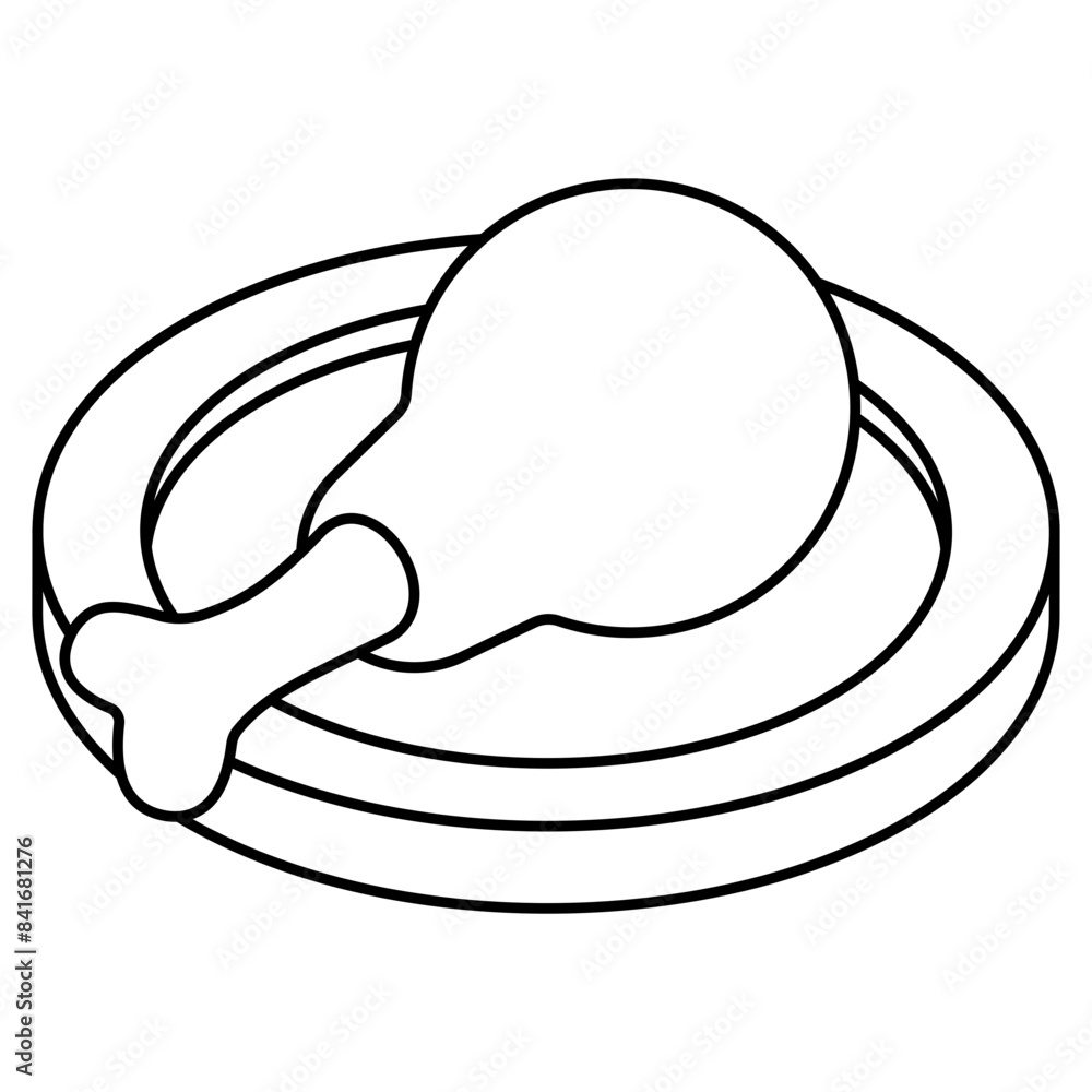 Premium design icon of chicken leg Premium design icon of chicken leg