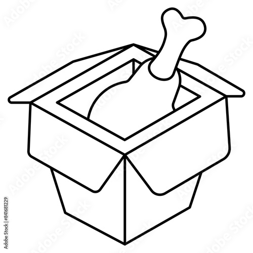 Premium design icon of drumstick box