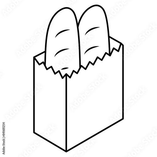 Modern design icon of bread bag