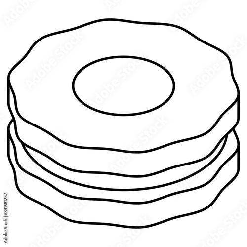 A flat design icon of biscuits 