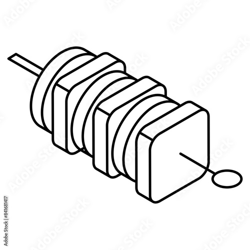 A flat design icon of kebab