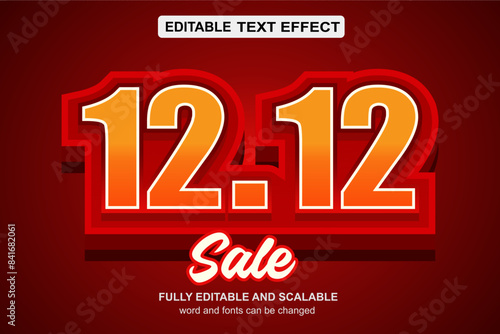 12.12 SALE EDITABLE TEXT EFFECT VECTOR FILE