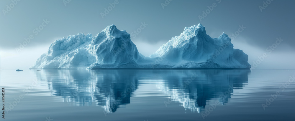 custom made wallpaper toronto digitalReflective icebergs in serene arctic waters