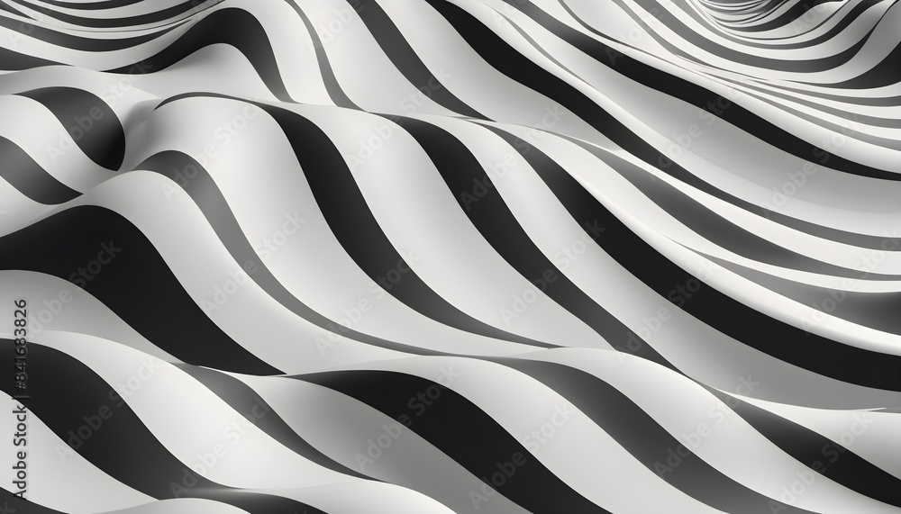 Zebra skin pattern. 3D black and waves texture background. Zebra skin pattern. 3D black and waves texture background.