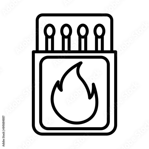 Match box line icon