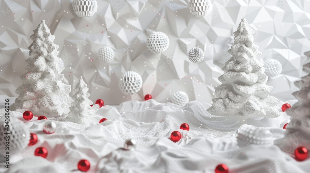 Fototapeta premium Unleash your inner Santa Claus creativity against a pristine white backdrop
