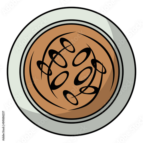 Korean fermented soy beans cuisine vector color icon design, Pan-Asian cuisine symbol, Most Popular Dishes Sign,Casual eats stock illustration, Ssamjang Concept