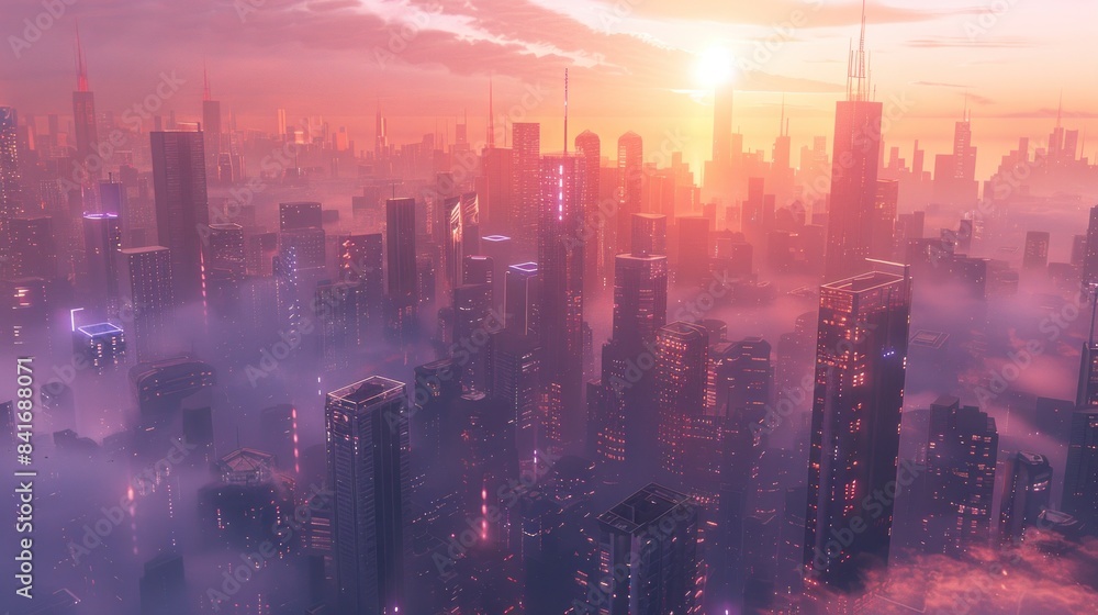 Futuristic city with metaverse and cyberpunk concept. generative AI image Futuristic city with metaverse and cyberpunk concept. generative AI image