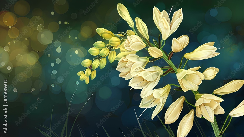 Yucca background, bouquet of flowers Yucca background, bouquet of flowers