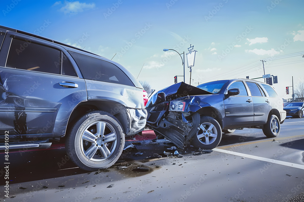 Fototapeta premium Shocking Collision: Safety in Question