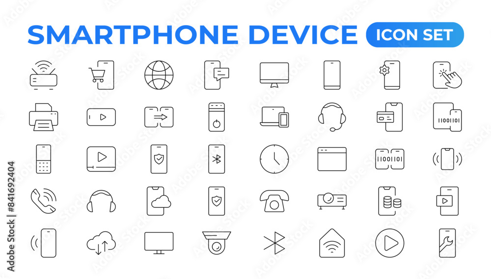 Modern Smartphone Device Icons for Engaging User Experiences. Collection of Smartphone Device Icons for Modern UI Design Modern Smartphone Device Icons for Engaging User Experiences. Collection of Smartphone Device Icons for Modern UI Design
