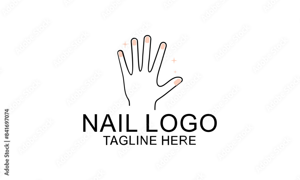 Nail beauty logo design vector Nail beauty logo design vector