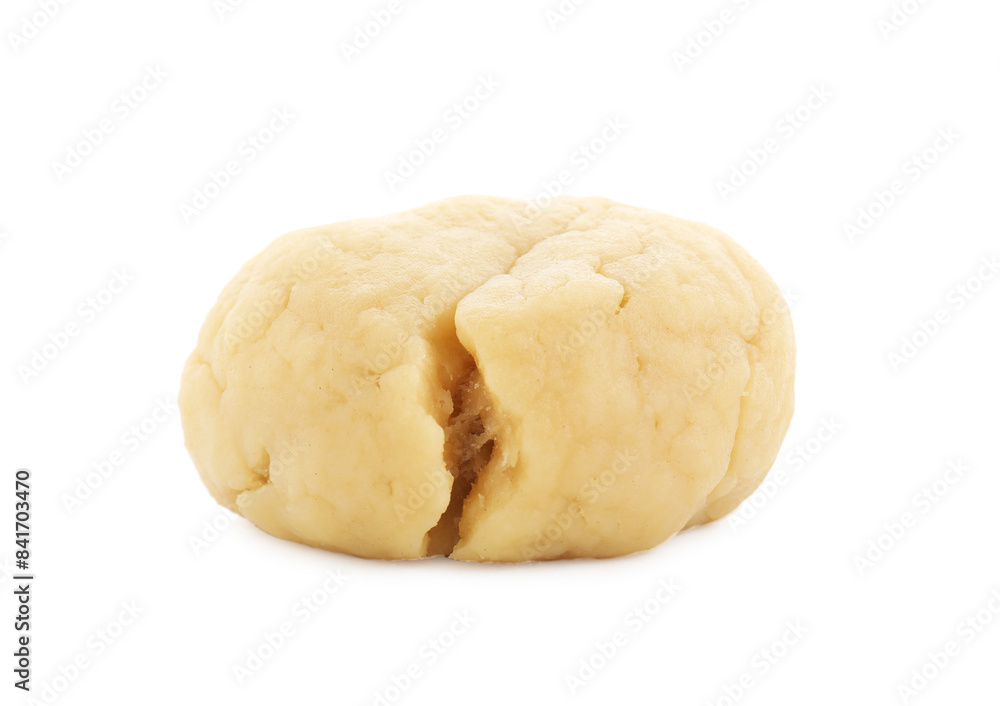 Making shortcrust pastry. Raw dough isolated on white Making shortcrust pastry. Raw dough isolated on white