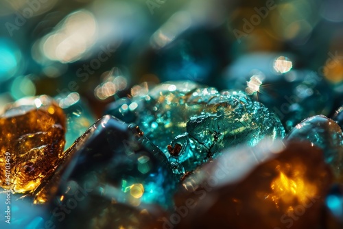 Macro Photography of Colorful Natural Gemstones - Ideal for Jewelry Design, Posters, and Decoration