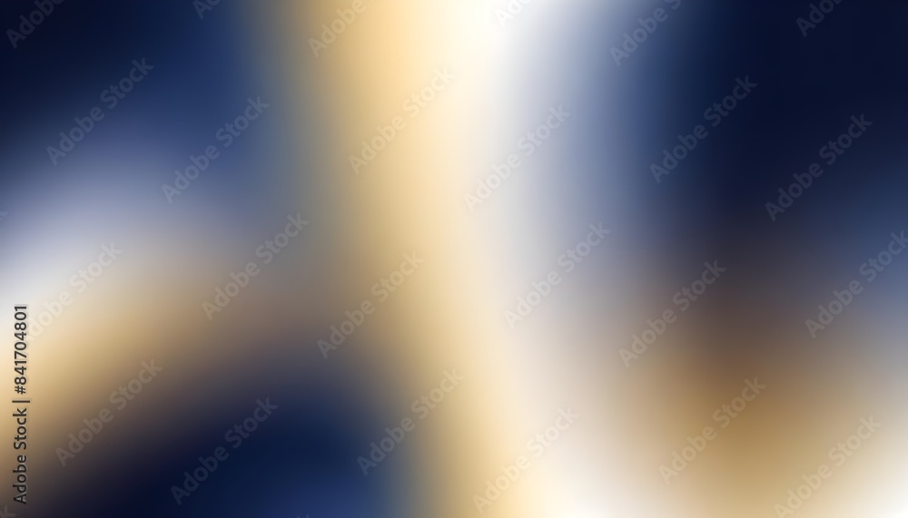 Fototapeta premium Grainy gradient background white gold and blue abstract wave backdrop, noise texture effect, banner poster header design