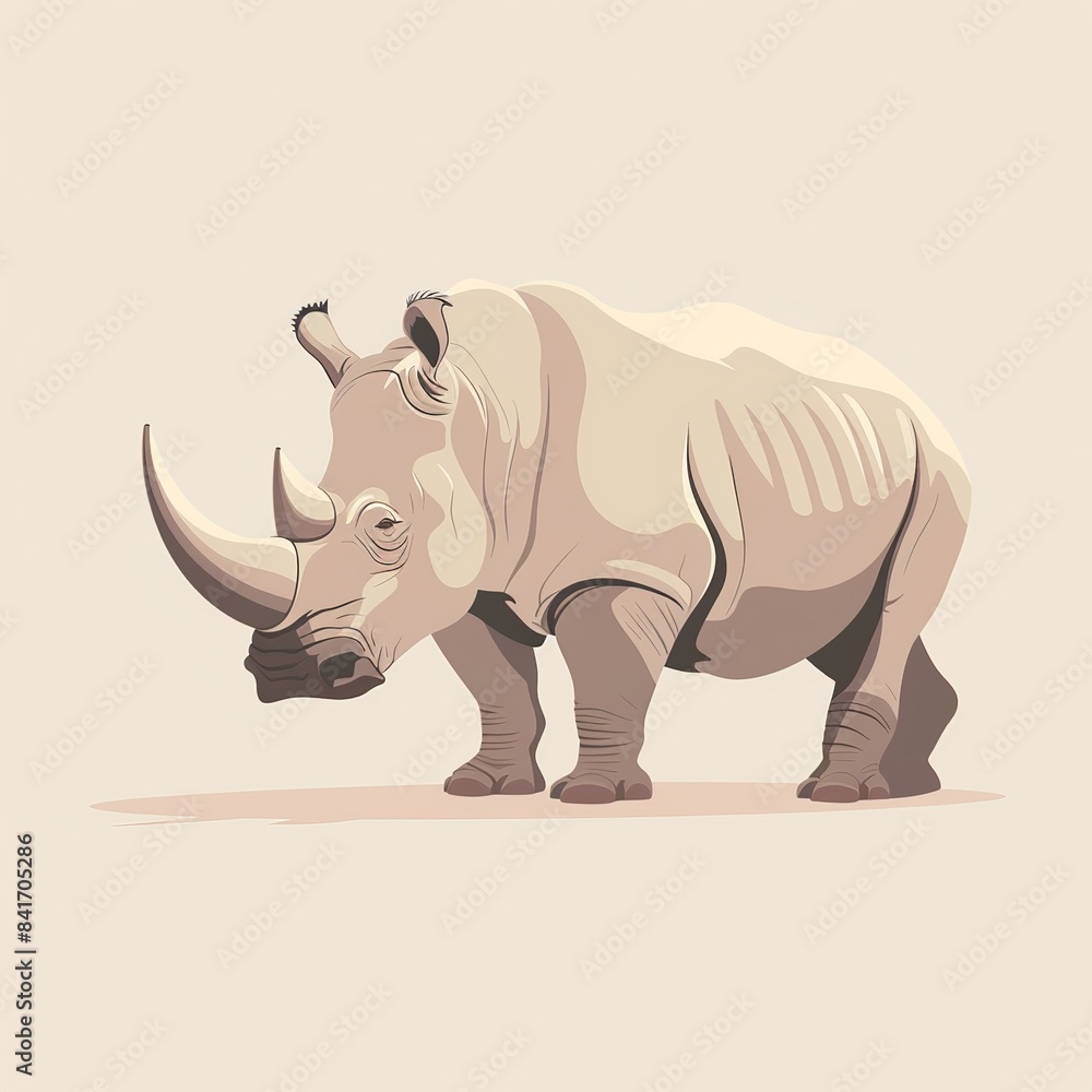 Obraz premium Rhinoceroses Minimalist