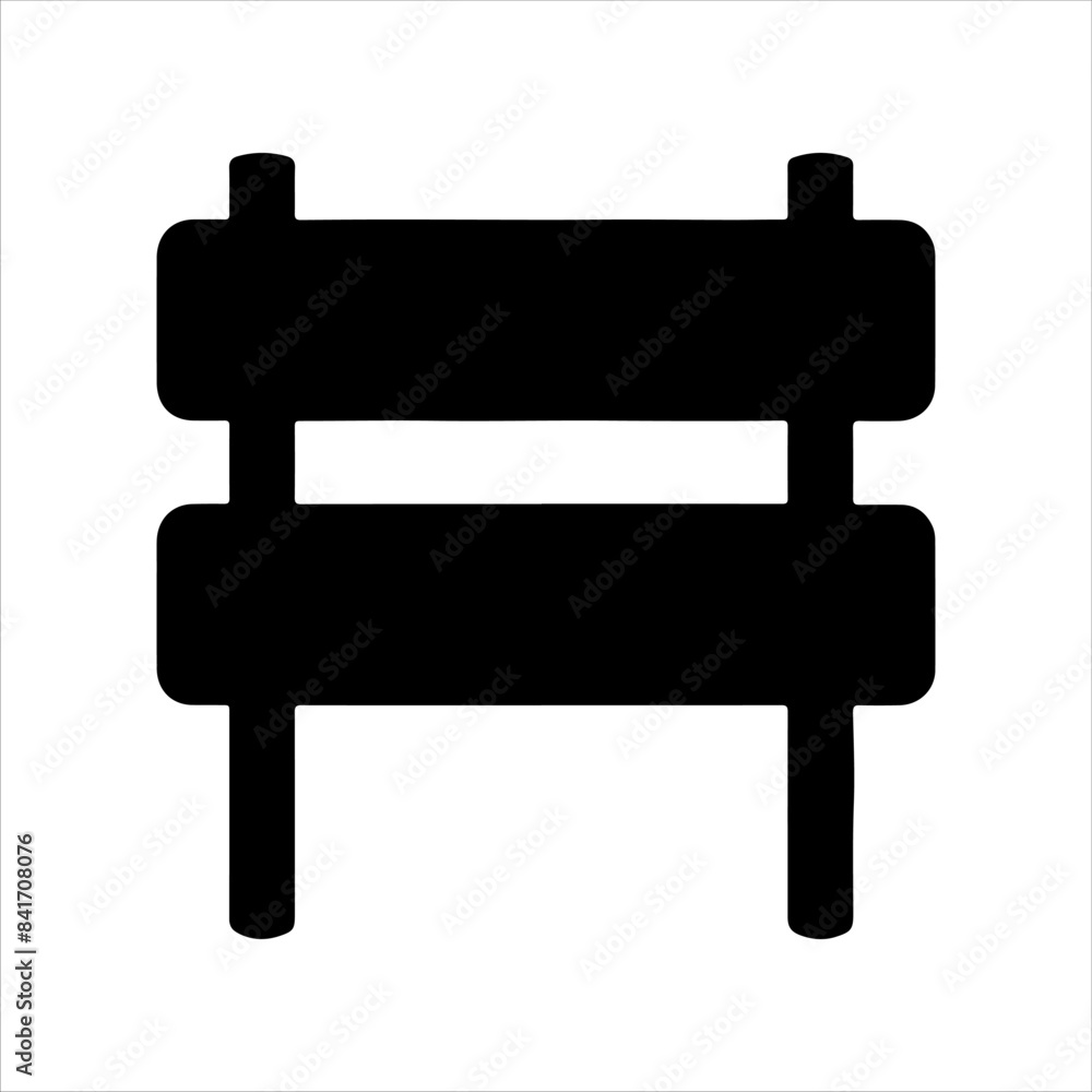Traffic road barrier sign silhouette isolated on white background ...