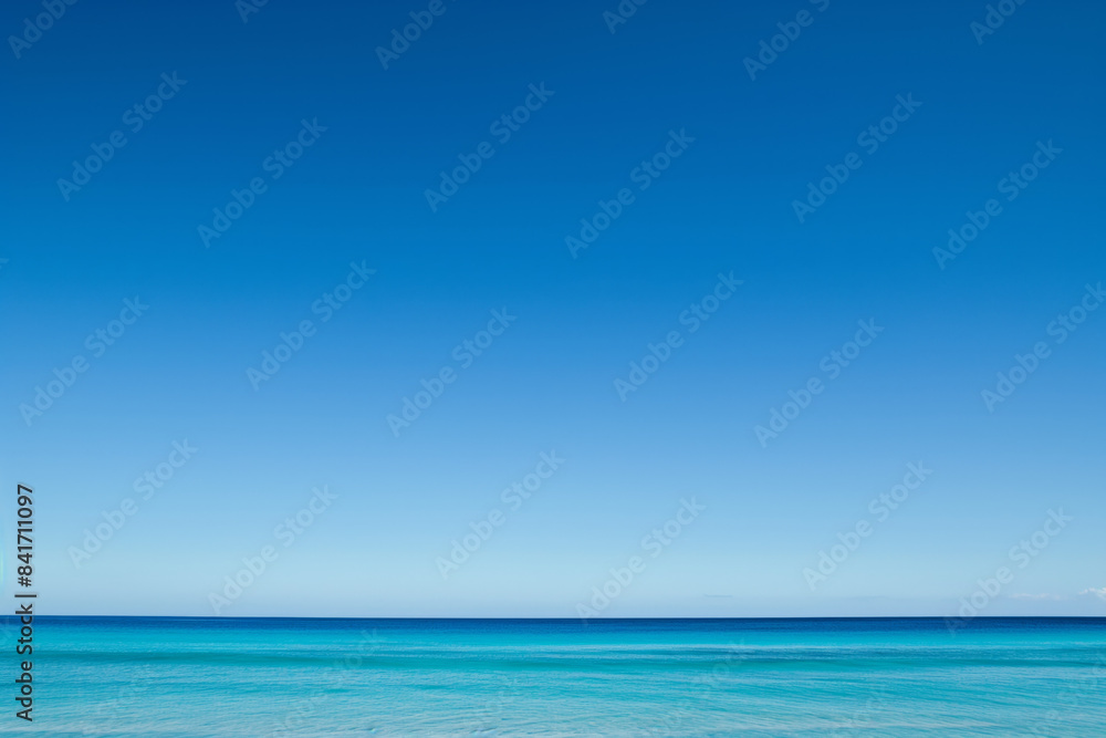 The clear blue sky without clouds. A natural background for images. Sea