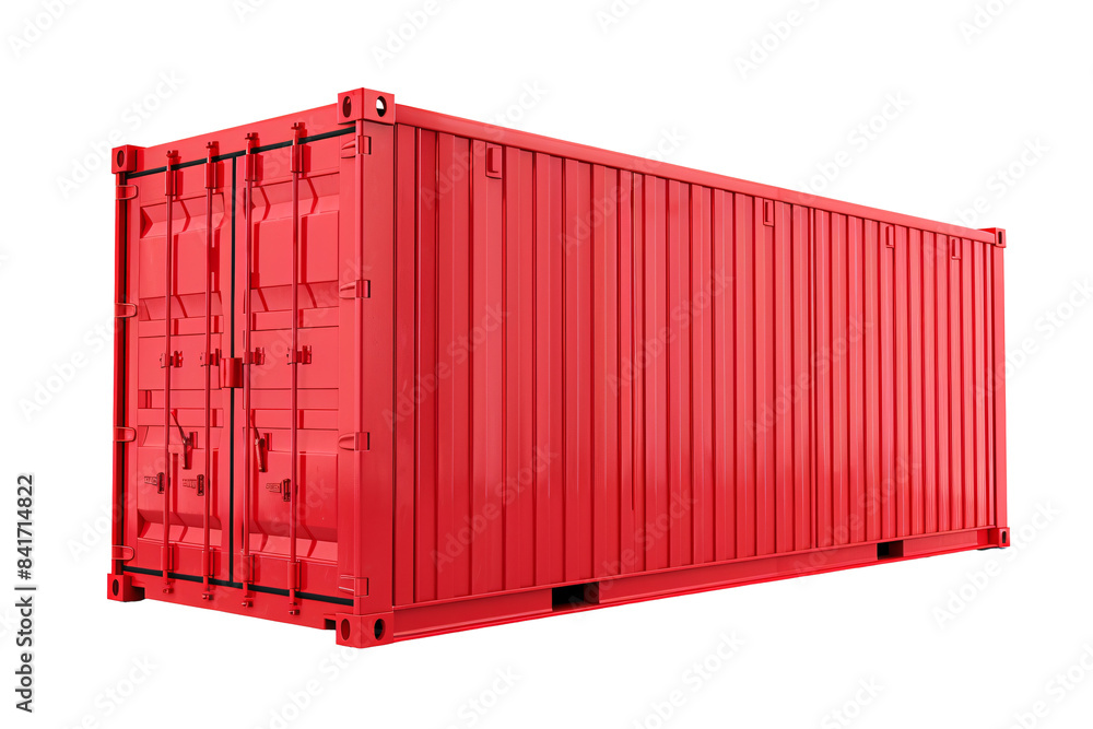 a red container with a white background a red container with a white background