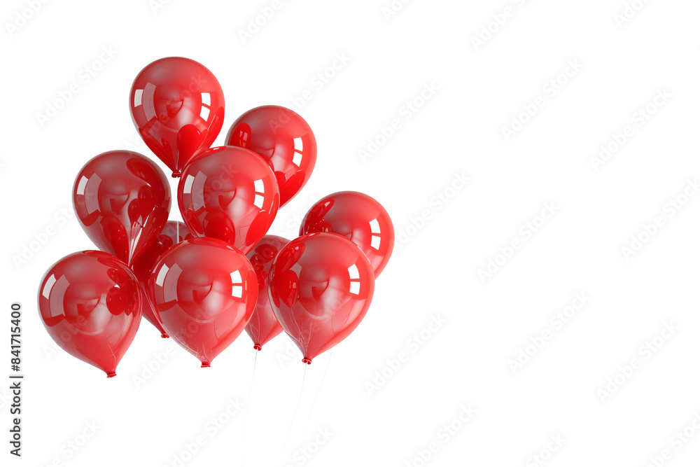 a bunch of red balloons