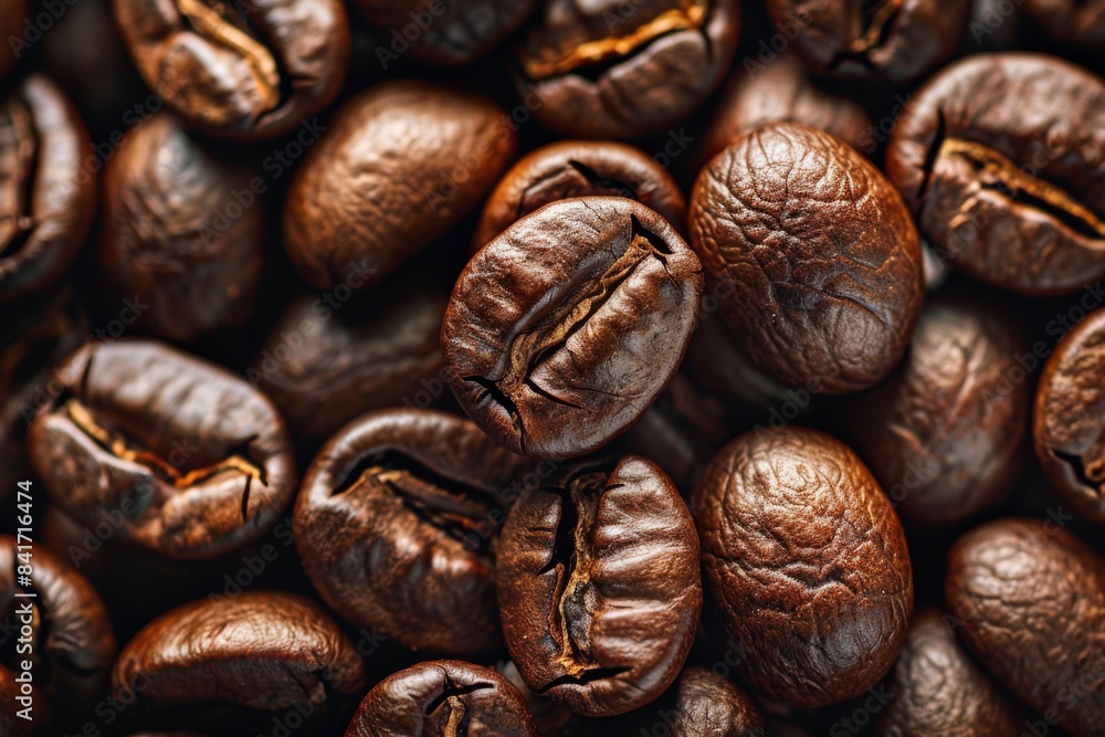 Close-Up of Roasted Coffee Beans Close-Up of Roasted Coffee Beans