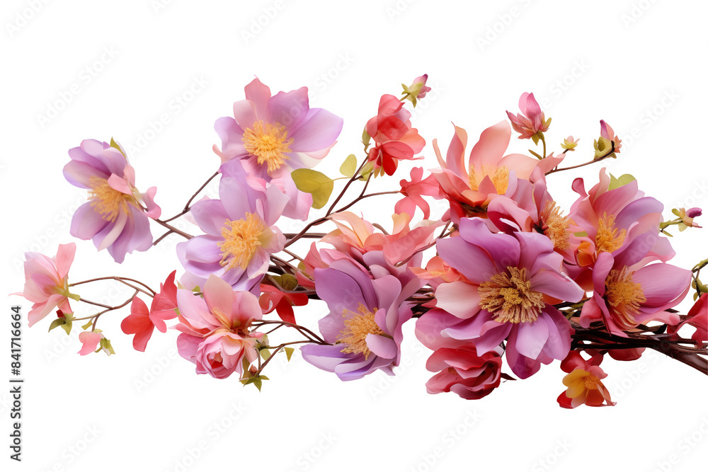 Obraz premium Flowers isolated on transparent background png cut out. Images for graphic designers. Image for flyers. Florist profession.