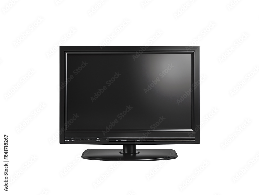 a black computer monitor on a white background a black computer monitor on a white background