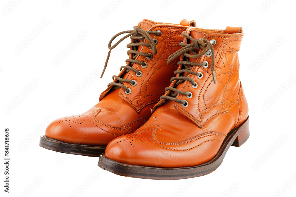 a pair of brown boots a pair of brown boots