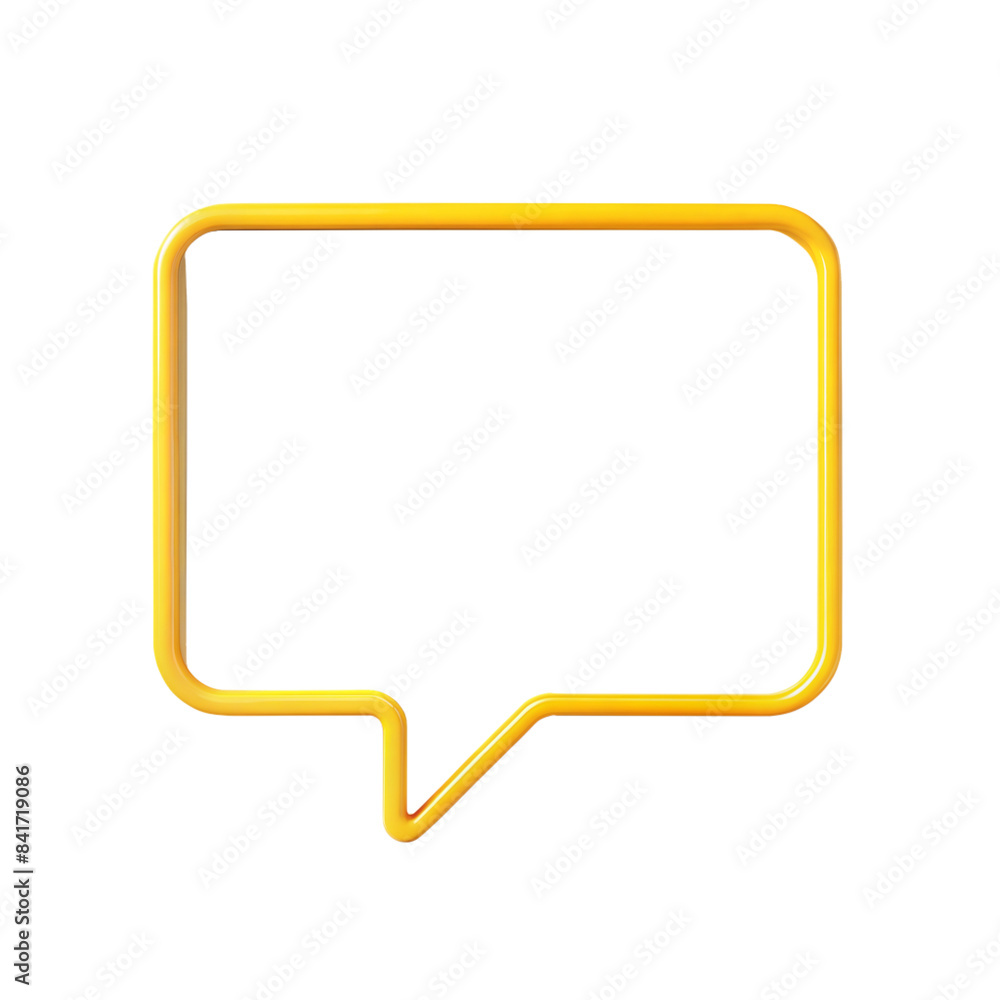 speech bubble quote yellow outline isolated on white background speech bubble quote yellow outline isolated on white background